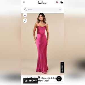 NWT Pink Front Slit homecoming dress L